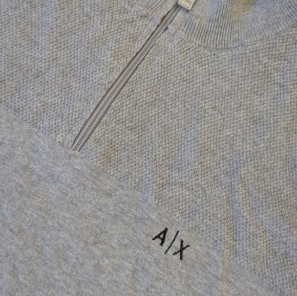 Armani Exchange Men's Zip Up Gray Sweater - Picture 2 of 5